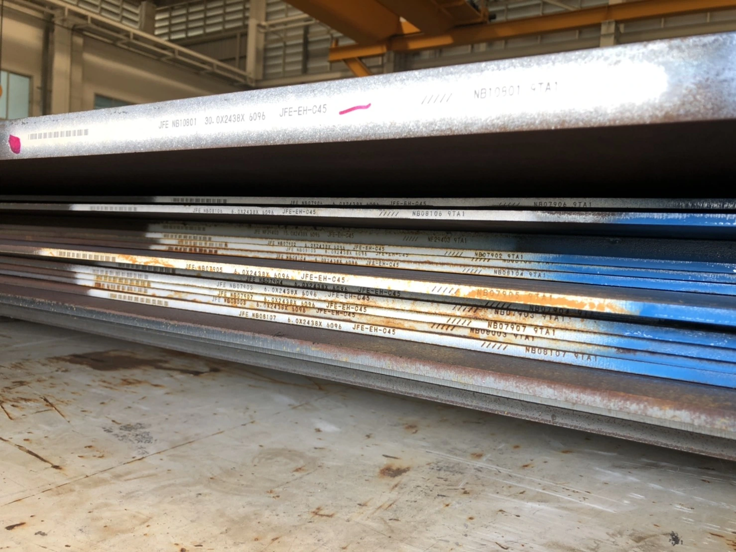 เหล็กแผ่น เกรด JFE-EH-C450 ทนสึกและเสียดสีสูง